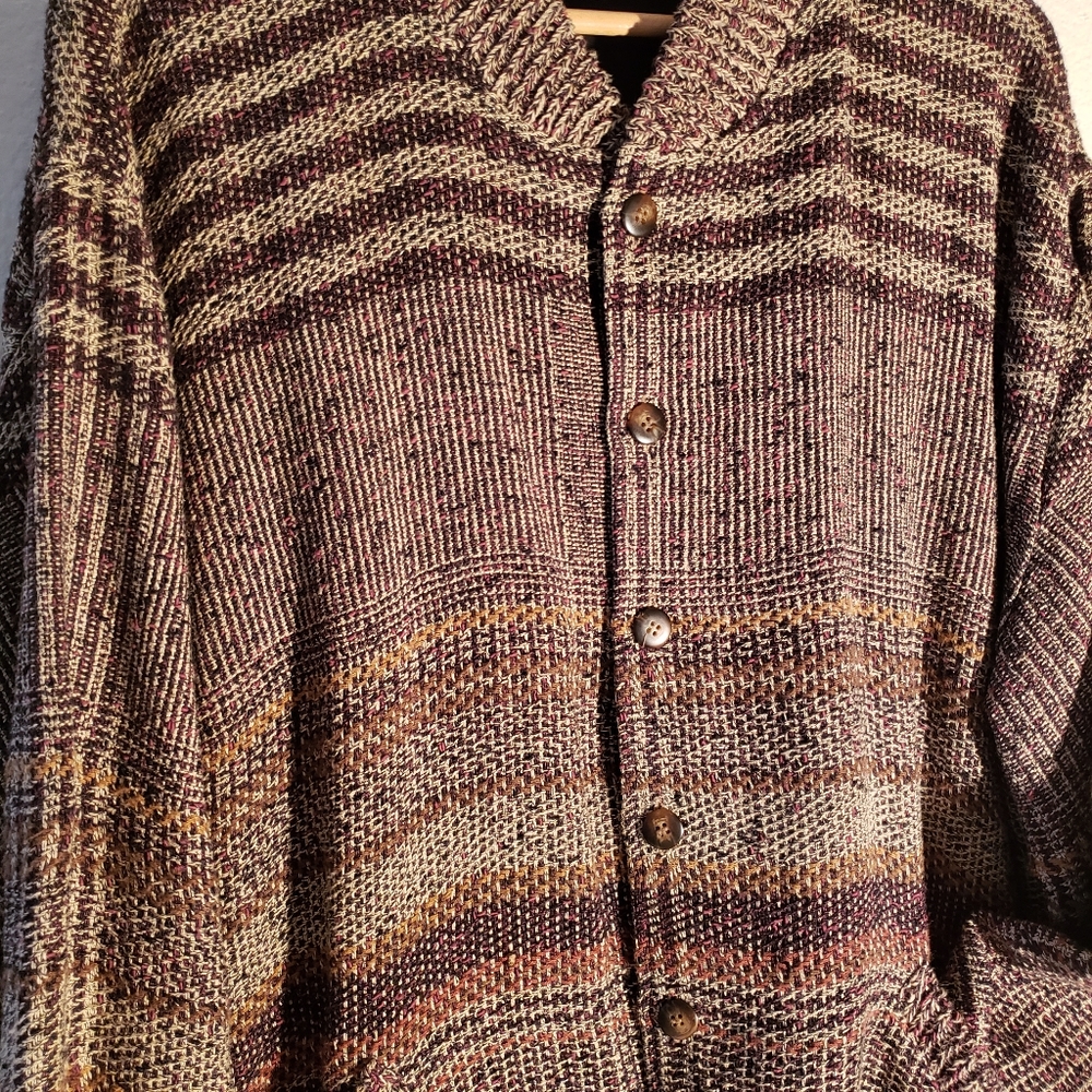 Men's vintage 80s cotton ramie bomber jacket